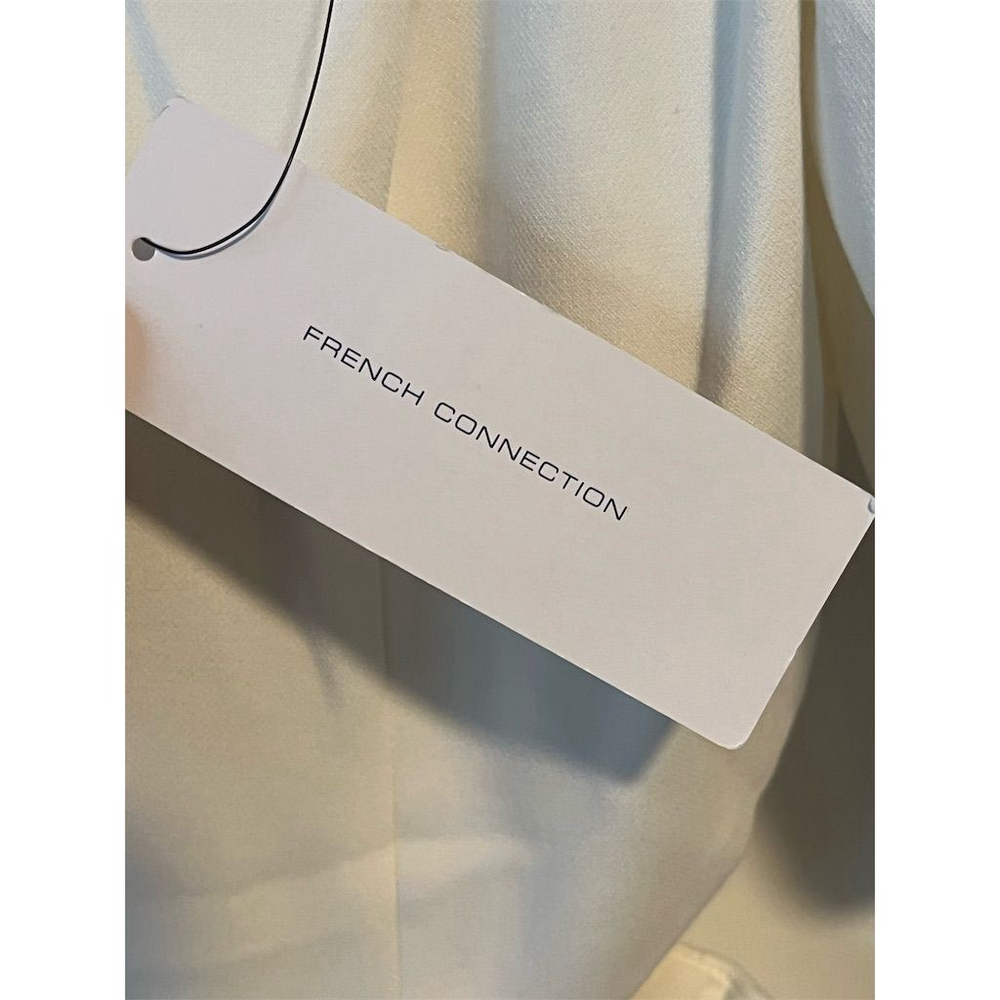 French Connection White Sweetheart Neck Puff Sleeve Dress 0 - Picture 10 of 13
